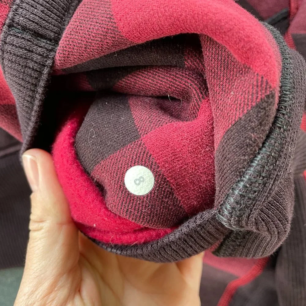 RARE EUC Lululemon Scuba Hoodie II in Buffalo Plaid Mini Camp Check size 8 - Picture 3 of 10